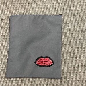 Gray Clutch with Red Sequined 👄